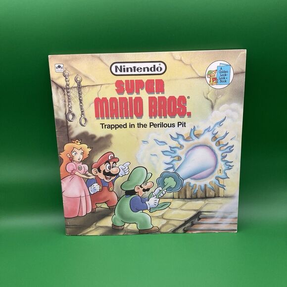 Vintage 1989 Super Mario Bros Trapped In The Perilous Pit Book Nintendo GLLB - Picture 1 of 5